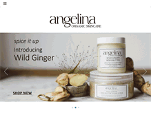 Tablet Screenshot of angelinaskincare.com